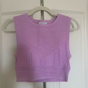 Aritzia babaton pointelle tank crop top